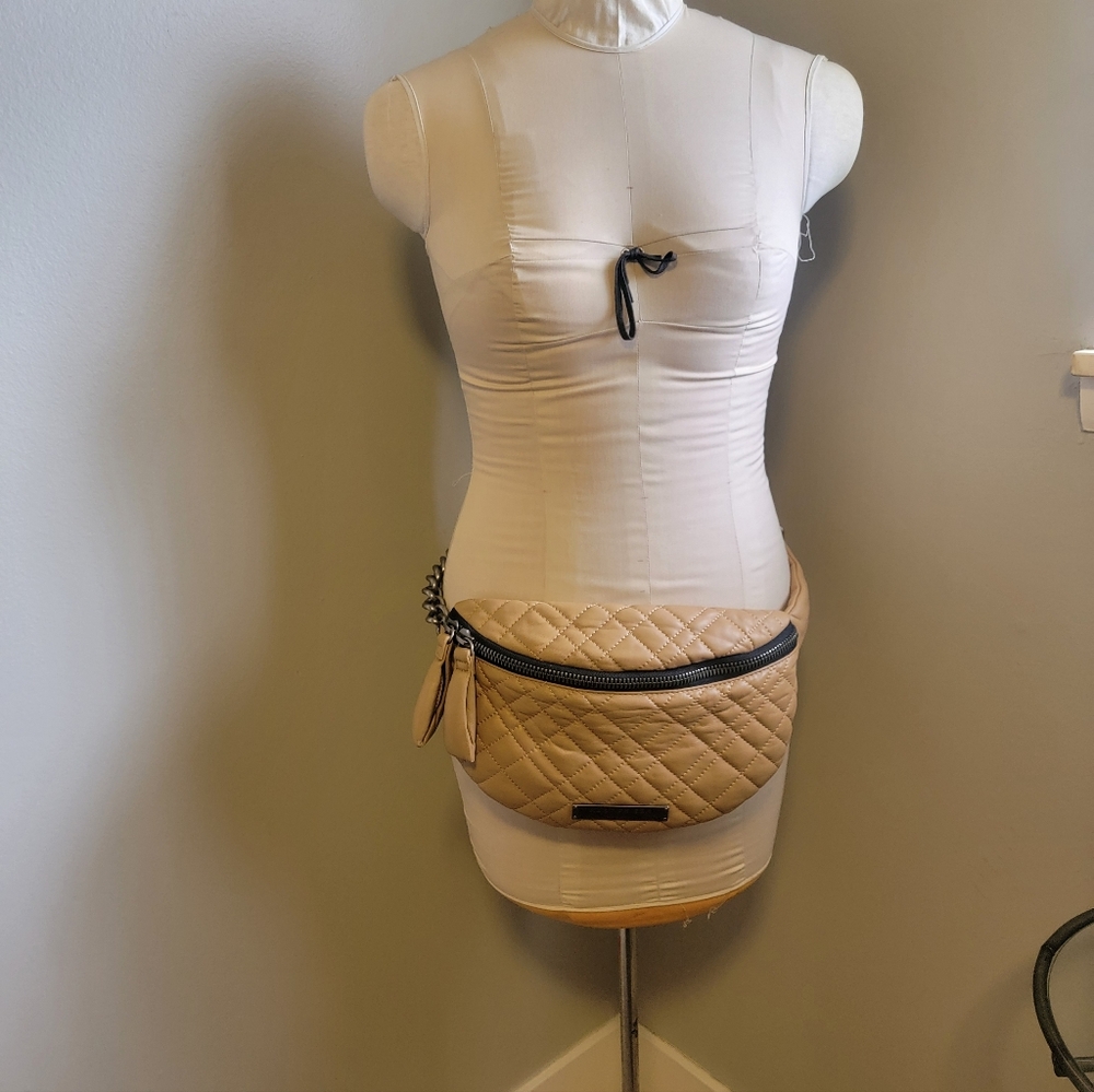 Kurt Geiger Beige Quilted Crossbody Bag - Picture 10 of 16